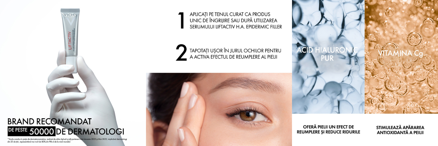 Crema contur ochi antirid si fermitate Liftactiv Supreme, 15ml, Vichy
